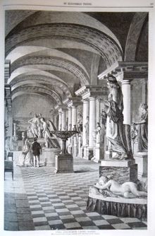 Förra Sten-Museum i Kongl. Slottet. Litografi i Ny Illustrerad Tidning, nr 20 den 19 maj 1866