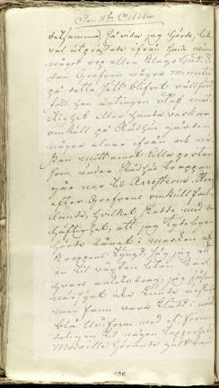 Sidor ur protokollet med kommissarie Alegrens vittnesmål 1810.
