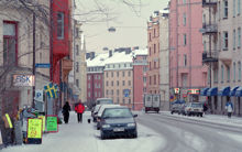Norrbackagatan söderut från Karlbergsvägen