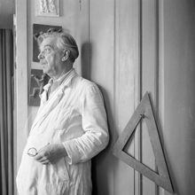 Skulptör Ivar Johnsson, inför utställningen Söder i konsten