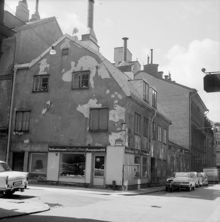 Harald Löfbergs AB, Textilaffär i korsningen Målargatan - Appelbergsgatan
