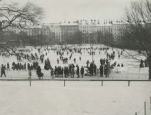 Vasaparkens skridskobana i januari 1933