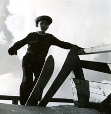 Stadshagen: Högst upp i backen, februari 1944
