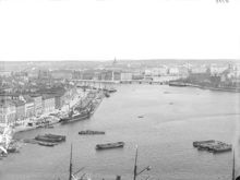 Saltsjön och Skeppsbron från Katarinaberget