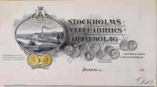 Fakturahuvud. Stockholms Yllefabriksaktiebolag