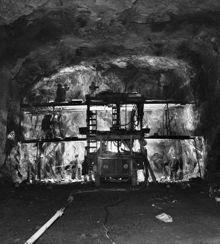 Tunnelarbete under jord i Klara för nya tunnelbanan.