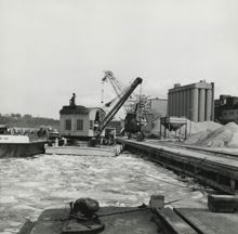 Hornsbergs strand: Muddring utanför kaj