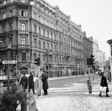 Sturegatan 6, 8, gatufasad. Hörnet Sturegatan - Humlegårdsgatan