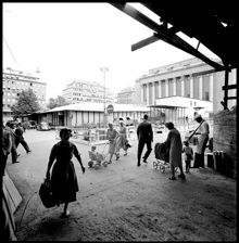 Provisoriska Hötorgshallen, (1954-58), från Slöjdgatan