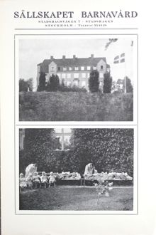 Sällskapet barnavård - brochyr 1936