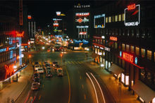 Nattbild från Kungsgatan 1964