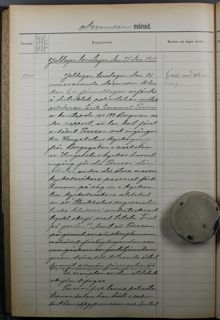 Ungsocialist grips för utdelande av flygblad julen 1913 - rapportboken