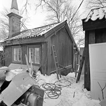 Ludvigsbergsgatan 12. Västra gårdshusets södra sida. Nuv. kv. Ludvigsberg
