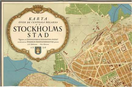 1930 års karta över Stockholm