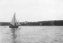 Manilla på Djurgården sett från Saltsjön