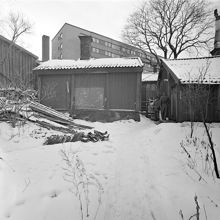 Ludvigsbergsgatan 12. Gårdshusen från norr. Nuv. kv. Ludvigsberg