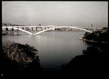 Västerbron , med Kungsholmen i bakgrunden