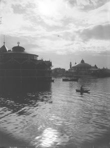 Stockholmsutställningen 1897, från Djurgårdsbrunnsviken