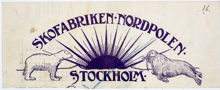Reklamtryck. Skofabriken Nordpolen