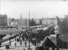 Norrbo mot Gustav Adolfs torg, vaktparad