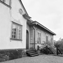 Långholmen. Karlshäll. Västra flygeln med musiksalongen från norr