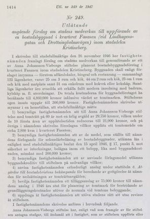 Första sidan i utlåtandet (som har 12 sidor sammanlagt) med titel och början av texten.