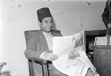 Porträtt av arabiske journalisten Tadros Megalli