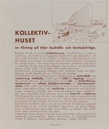 Kollektivhuset - en lösning på Eder hushålls- och bostadsfråga