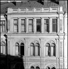 Östermalmsgatan 45. Detaljer av fasaden