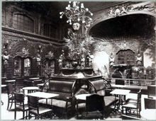 Interiör av Hotel Rydbergs kafé, Gustaf Adolfs torg 24