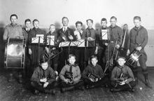 Stockholmspionjärernas musikkår 1927.