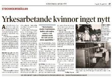 Yrkesarbetande kvinnor inget nytt