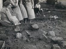 Foto från arkeologisk undersökning vid Norra Djurgården.