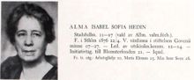 Alma Hedin, ledamot av Stadsfullmäktige