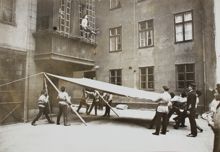Brandmän övar på hushopp 1912