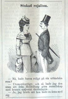 Stukad rojalism. Bildskämt i Söndags-Nisse – Illustreradt Veckoblad för Skämt, Humor och Satir, nr 42, den 20 oktober 1878