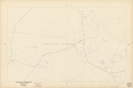 Bladet är ritat i tusch på papper som numera är gulnat