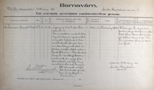 Ernst Andersson - inskriven i Föreningen barnavärn 1911