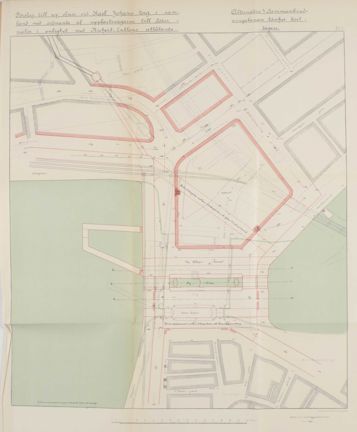 Förslag till ny sluss vid Karl Johans torg 1903