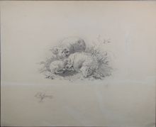 Teckningar av elvaåriga A. Hultgren - 1872 