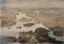 Panorama över Stockholm på 1860-talet (Fogelvue över Stockholm)