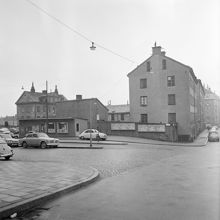 Brännkyrkagatan 131 från öster. Här ligger nu kv. Plankan