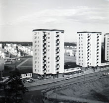 Höghus i Vällingby år 1957