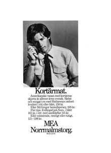 Annons för amerikanska kortärmade skjortor från MEA