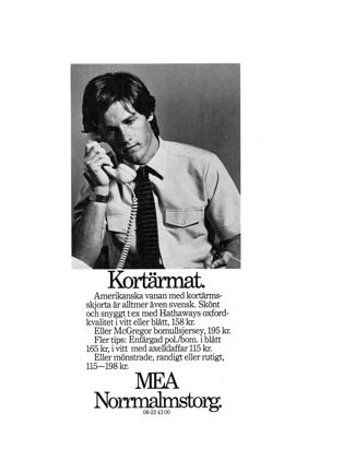 Svart text och bild på vit bakgrund med en man som pratar i telefon. 