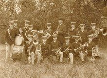 Musikkåren vid Frimurarbarnhuset i Kristineberg, 16 augusti 1908.