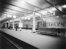 Station Ringvägen. Perrong sedd från söder