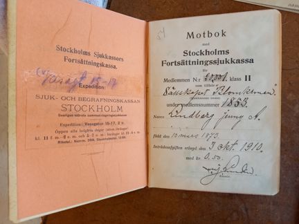 Motbok, sidan 1.