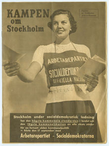 Kampen om Stockholm. Arbetarepartiet Socialdemokraternas valtidning 1950