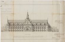 Ritning till Nordiska museet, förslag från 1892